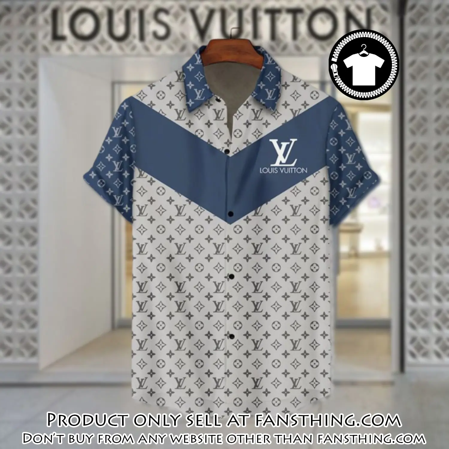 Lv louis vuitton luxury hawaiian shirt & short set lhs1190 fst5153741